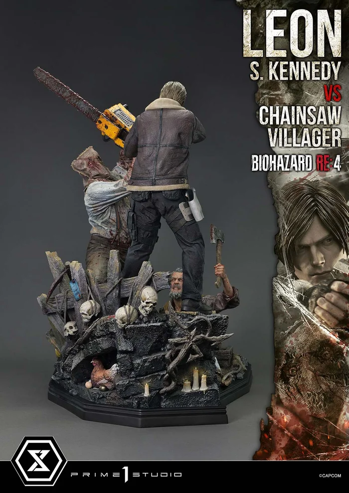 Ultimate Premium Masterline Resident Evil 4 Leon S. Kennedy vs Chainsaw ...
